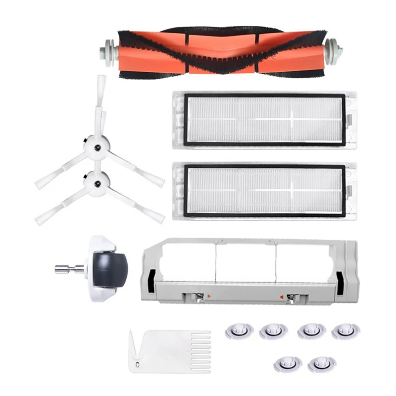 1set Roboter Kehr zubehör Haupt bürste Hepa Filter Seiten bürsten Kits für Xiaomi Roborock S5 S6 Pure S60 S65 S50 E25 E4