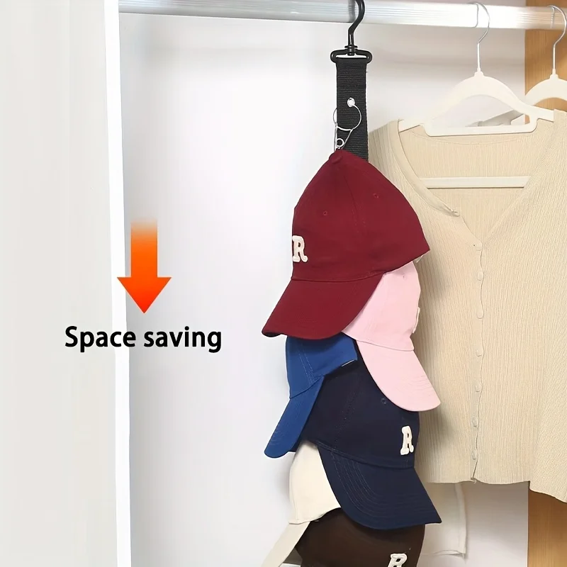Cap Storage Organizer, No Drilling Required, Suitable for Wardrobes, Bedrooms, Behind Doors, Dormitories and Walls.