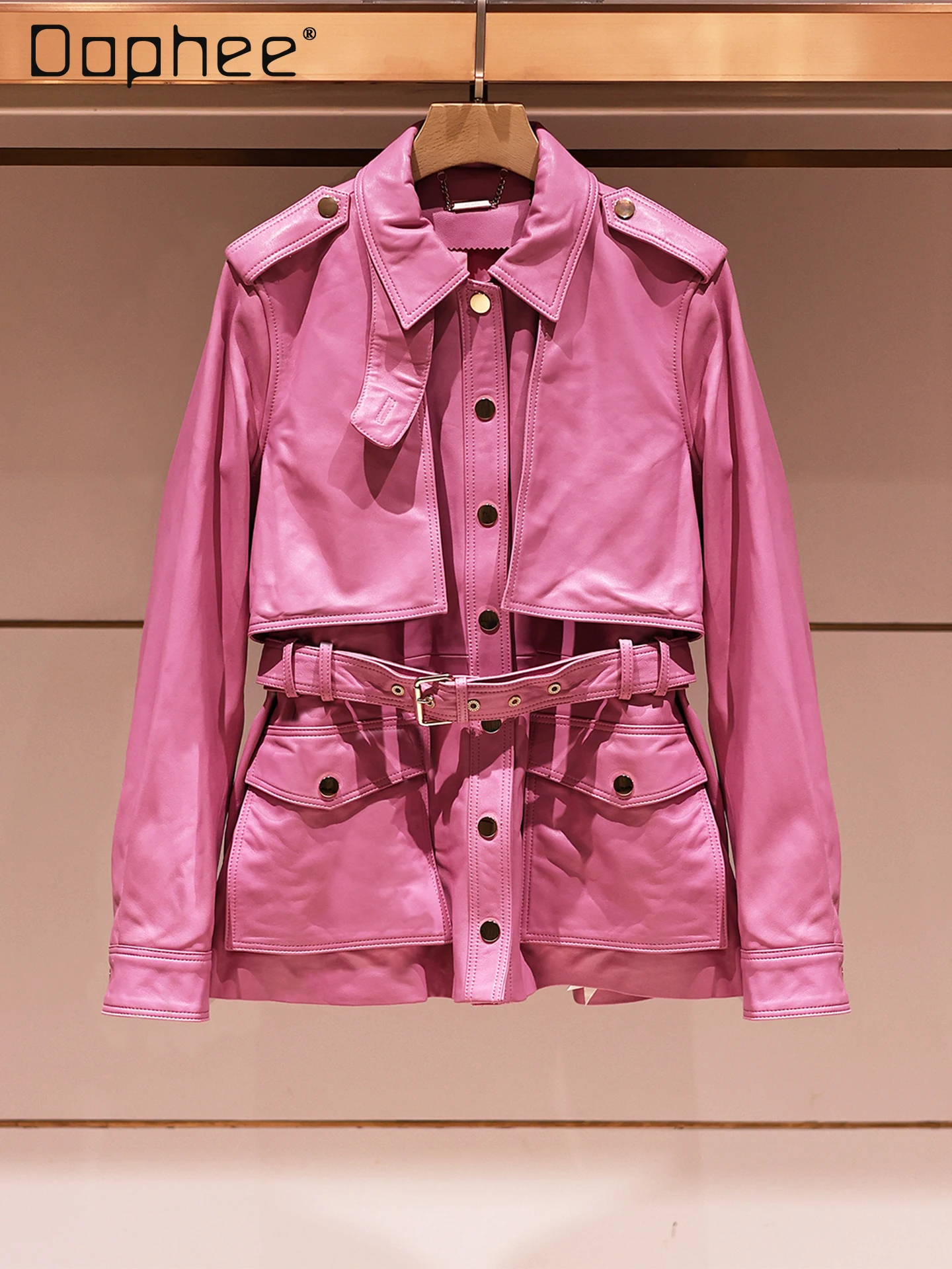 

Винтажные кожаные куртки в мотоциклетном стиле для женщин, элитный роскошный элегантный светский плащ, модная тонкая куртка