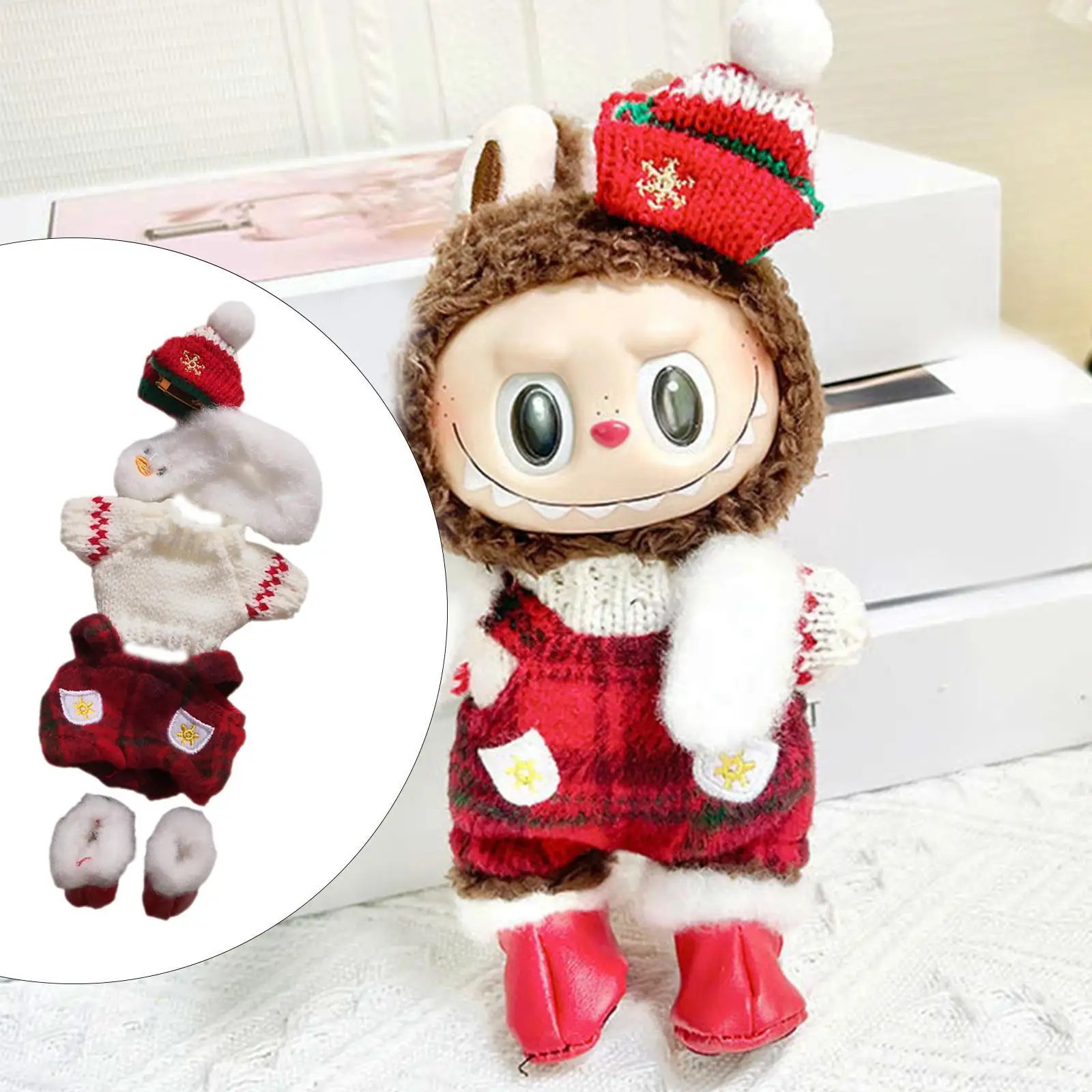 15 cm 17 cm poppenkleertjes schattige poppenkleertjes pak zacht stijlvol voor meisjes cadeau kerstset kostuum broek schoenen voor 6,69 inch pop