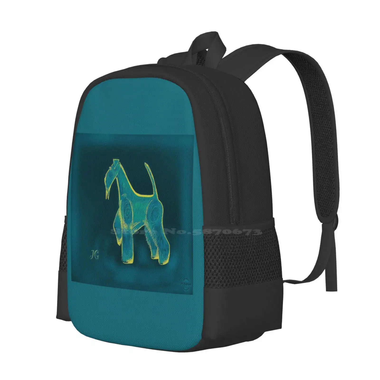 Airedale Print Hot Sale Schoolbag Backpack Fashion Bags