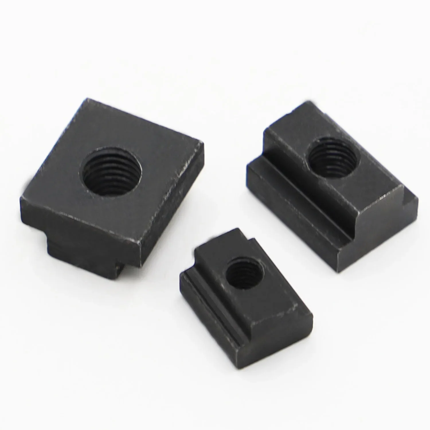 DIN508 Schwarzoxid-Finish, Güteklasse M6, M8, M10, M12, M14, M16, 8,8, Kohlenstoffstahlmutter, Gewinde durch Schlitz-T-Muttern – Detail 3