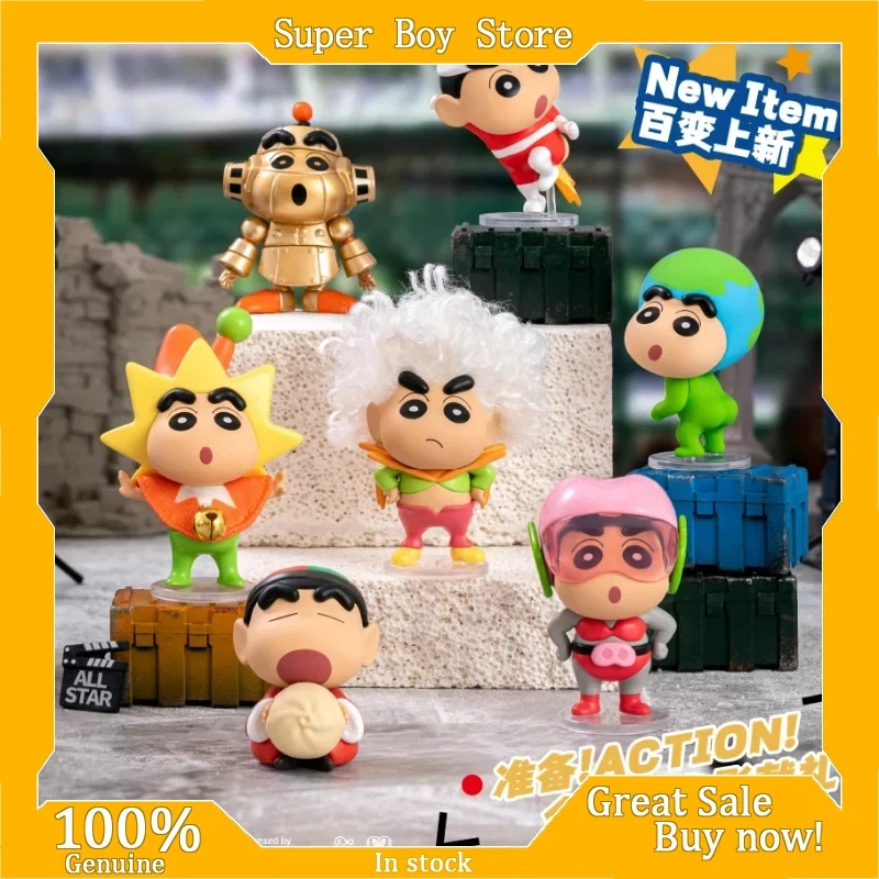 

JOLINK Official Crayon Shin Chan All Star Series Mini Blind Box Figures Collectible Anime Peripheral Toy Dolls Gift Anime Fans