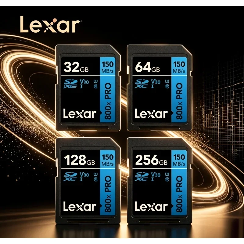 Lexar V30 SD Memory Card 150MB/s U1 High Speed Card For Digital Camera Camcorder Video Storage