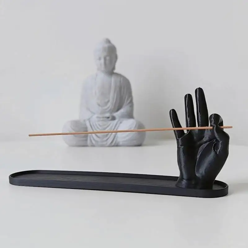 Soporte de incienso único, quemador de incienso, placa de incienso creativa, soportes de incienso de mano, bandeja de incienso para sala de meditación y Yoga