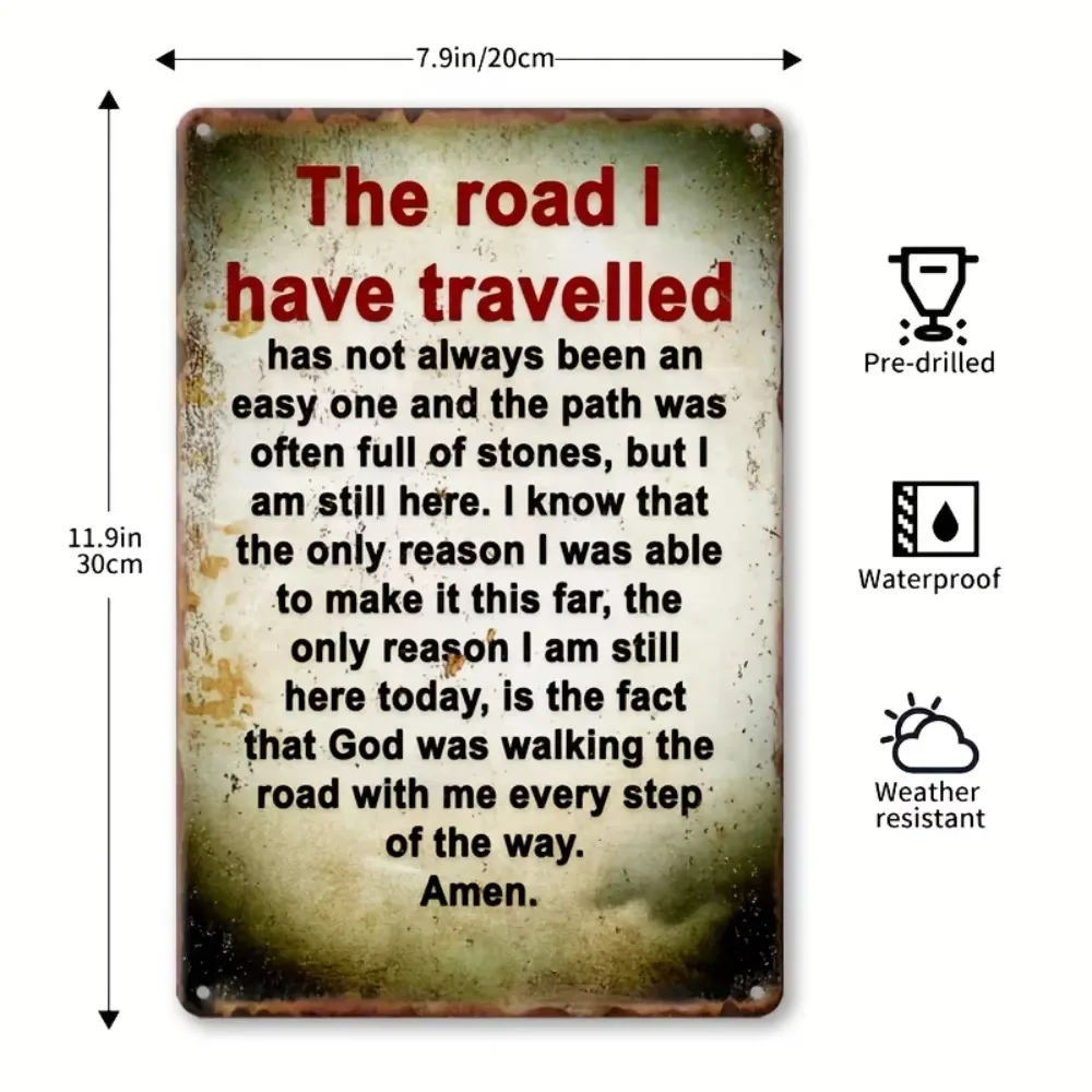 لافتة ألومنيوم عتيقة مضحكة - ملصق معدني ساخر "The Way I Walk" لمرآب الشرفة وديكور المنزل، مادة مقاومة للطقس