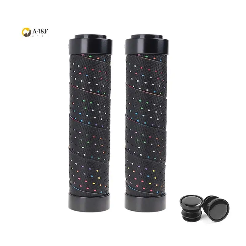 

A48F-Ручки для велосипеда Ручки для горного велосипеда с фиксатором, противоскользящие амортизирующие ручки для велосипедного руля 22,2 мм