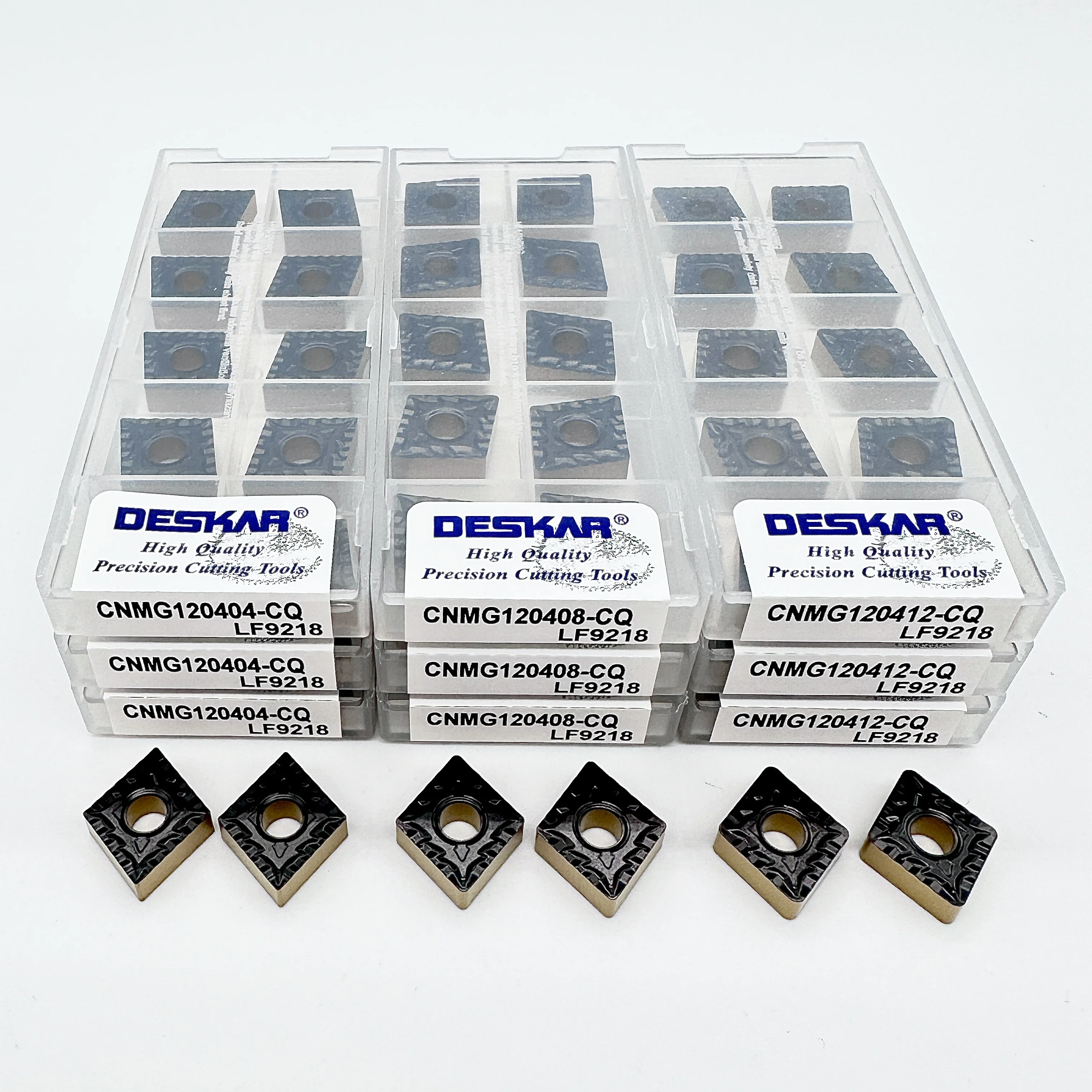 

CNMG120404 CNMG120408 CNMG120412-CQ LF9218 Cutting tools DESKAR Carbide insert CNC External Turning Tool Lathe steel processing