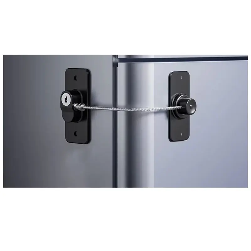 AEE8-Home Child Safety Refrigerator Locks Anti-Fall Limit Lock Rotatable Cabinet Children Security Protection