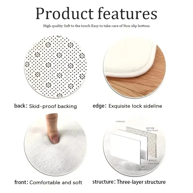 ممسحة عيد الميلاد الاحتفالية بخلفية حمراء وشجرة خضراء، سجادة مستطيلة من البوليستر المتين لديكور المطبخ في غرفة المعيشة #6