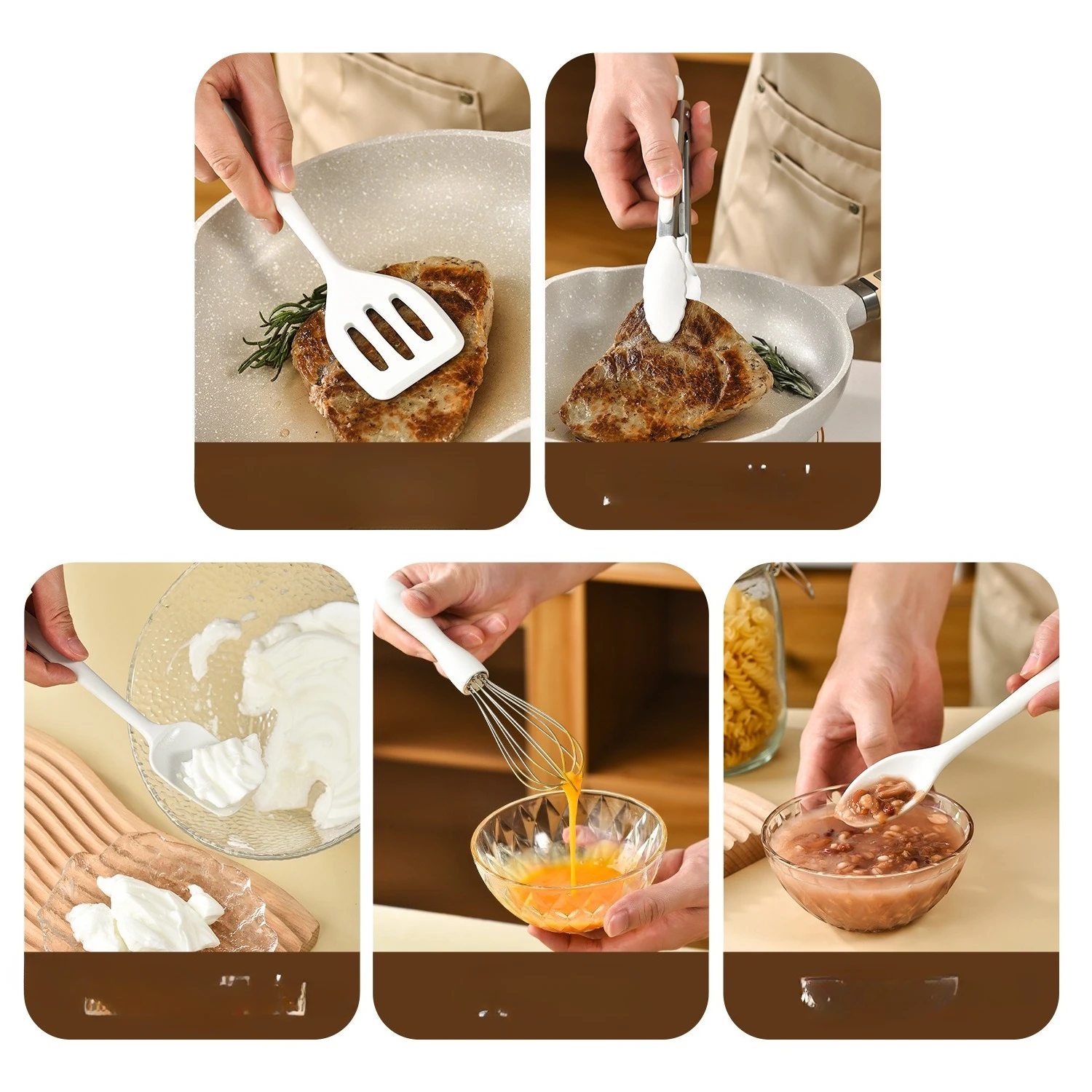 Scraper Oil Brush Mini Baking Tool Glue Frying Shovel Spoon Food Clip Egg Beater
