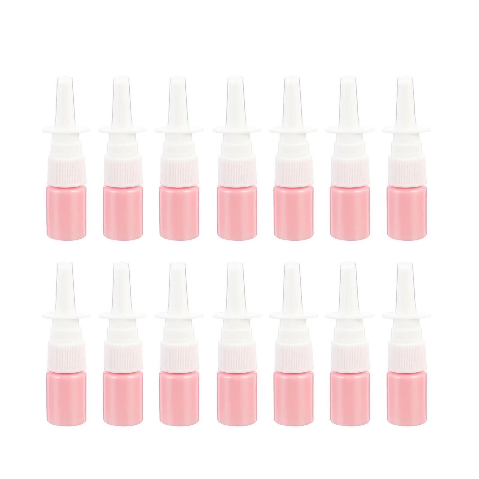 

50pcs Direct Spray Bottle 5ml Clear Pink Plastic Bottles Portable Travel Nasal Skin Lotion Empty Refillable Pet Bottle