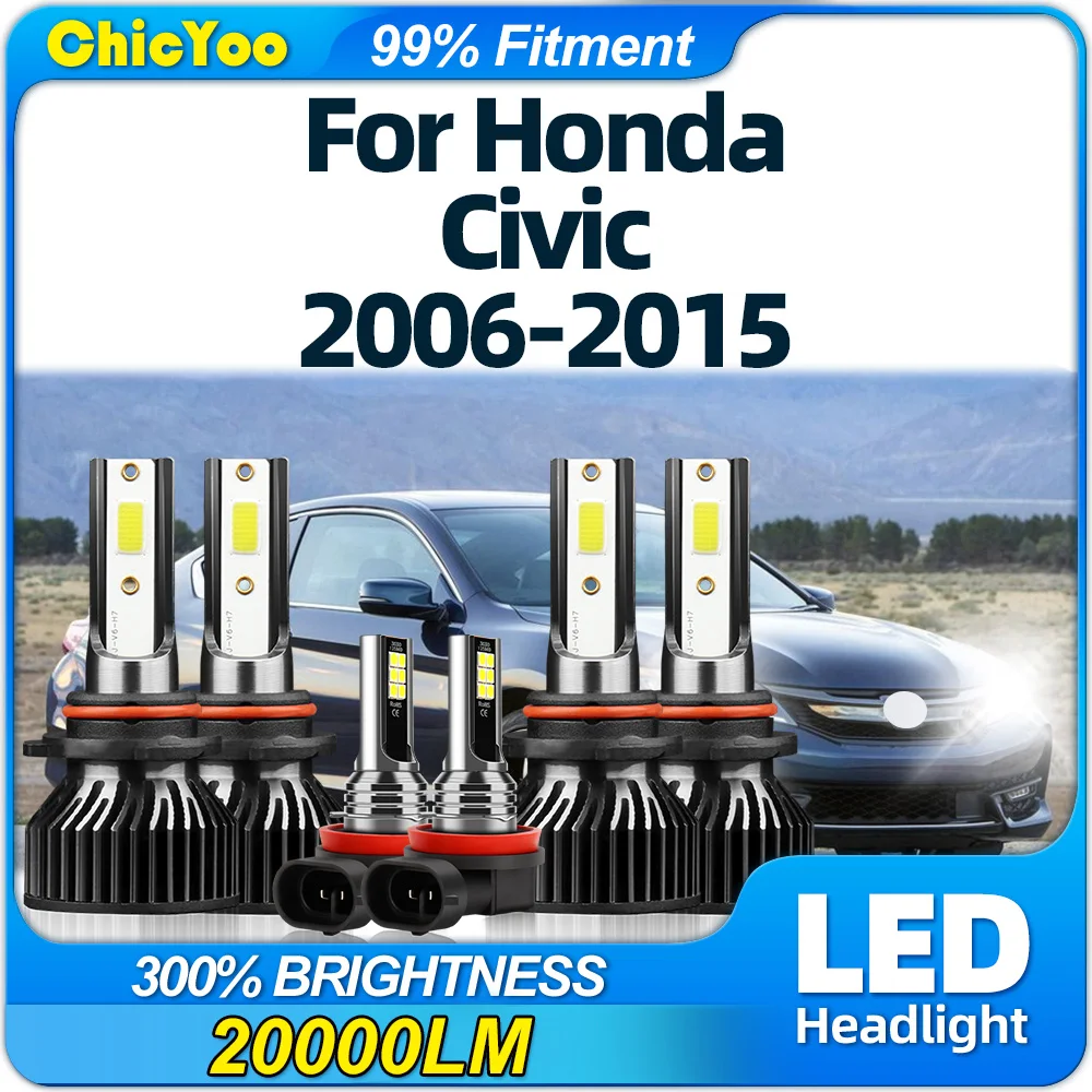 

LED Car Headlight Bulb 60000LM Turbo Lamps With Fan 12V 6000K Fog Lights For Honda Civic 2006-2009 2010 2011 2012 2013 2014 2015