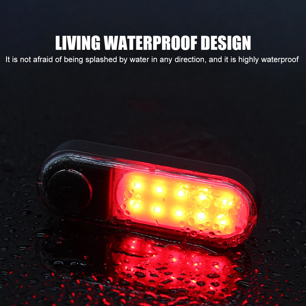 LED COB Bicycle LED Light Rechargeable Mini Bicycle Rear Tail Light Waterproof 6 Modes for Cycling Seatpost Night Warning