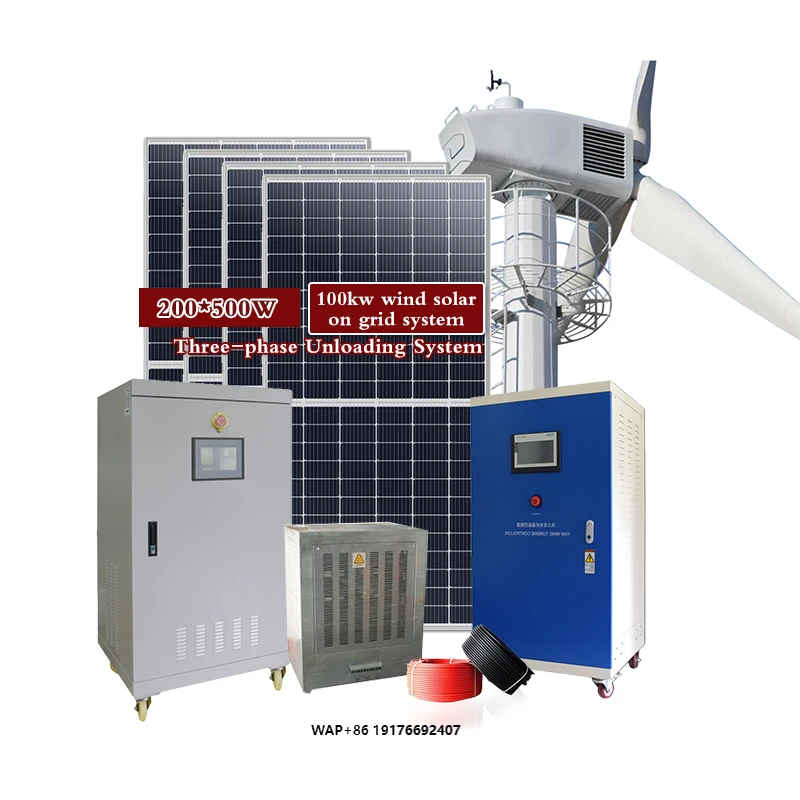 2025 Professional 100kw Residential Wind-Solar Hybrid Power Generation System Off-Grid Industrial Solar Energy System