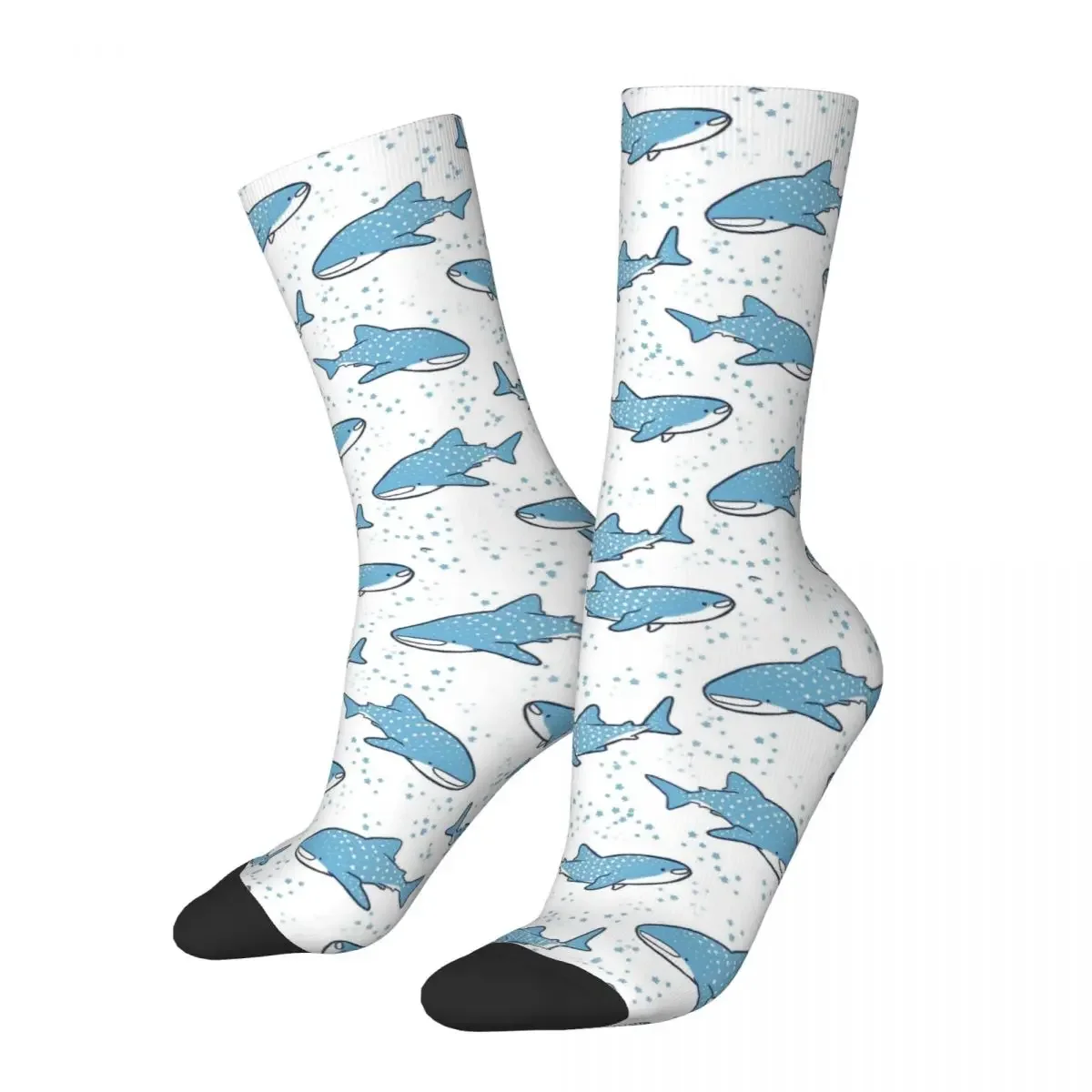 

Starry Whale Sharks Light Version Socks Men's Women's Fashion Socks High Quality Spring Summer Autumn Winter Middle Tube Socks