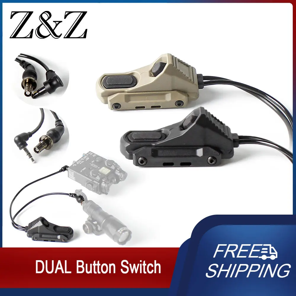 

Тактическая кнопка дистанционного управления AXON GB-RS с двойной функцией, 2.5мм/3.5мм, разъем SF Crane для фонаря и лазера для страйкбола