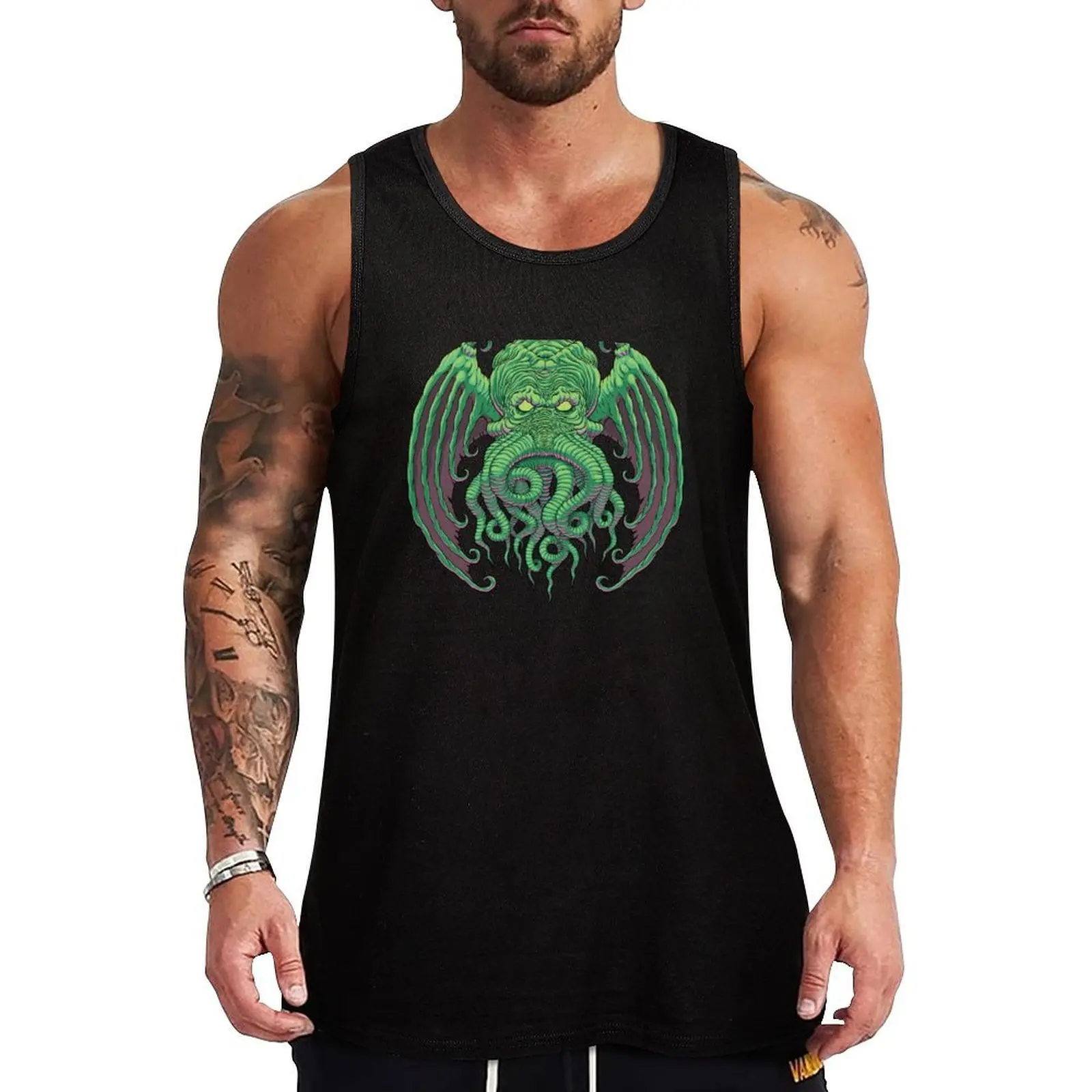 Mythos Tank Top Modern Print Tank Top Contemporary Graphic Shirt