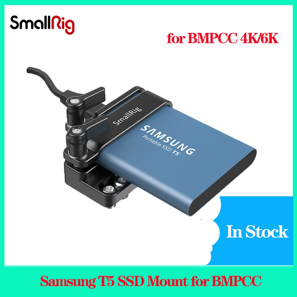 

Крепление для SSD SmallRig 2245B Samsung T5 для BMPCC 4K/6K и Z CAM с держателем SSD