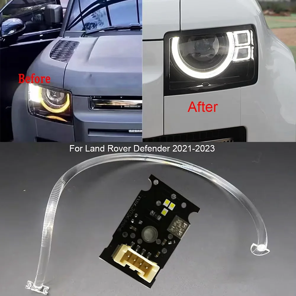 NEW Car Headlight DRL Light Guide Strip Daytime Running Light Tube Bar DRL Boards CML-G5M3 For Land Rover Defender 2020-2023