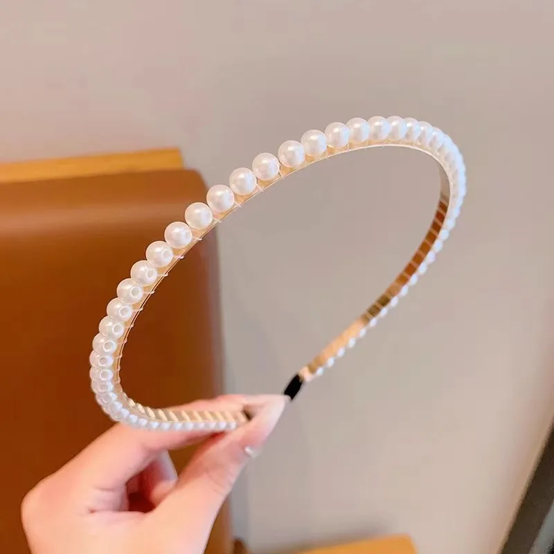 Pearl Headband Fine Crystal Full Of Diamonds Simple Retro Headband Bridal Headband Four Seasons Drop Shipping