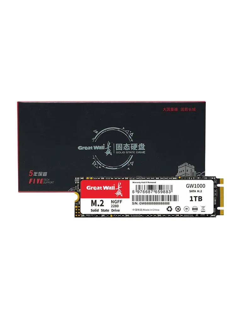Great Wall M2 NGFF SSD 128GB 256GB SSD M.2 SATA 2280 1TB 512GB HDD 2TB Festplatte Solid-State-Laufwerke für Desktop-Laptop