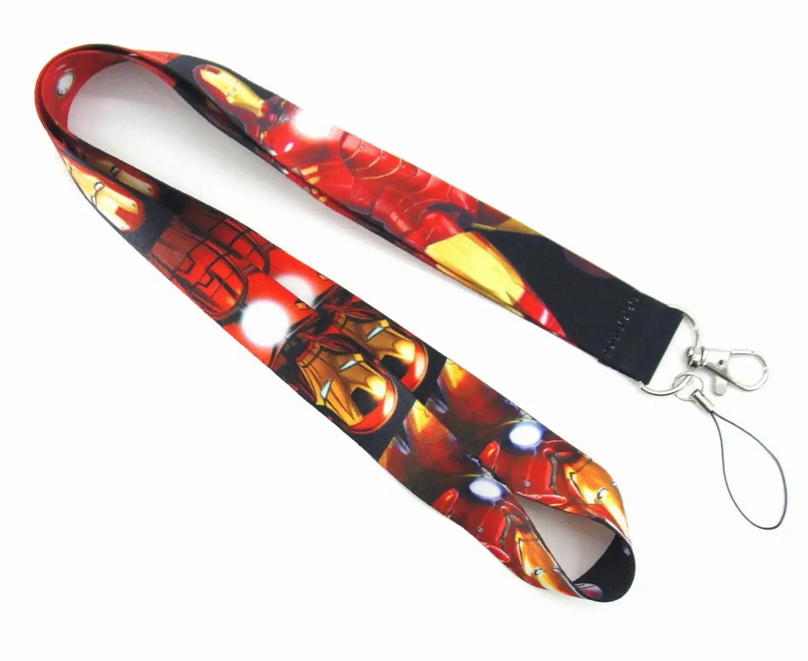 Hot Transfer Phone Cord Long Lanyard Cartoon Spider-Man ID Badge  Animal Phone Neck Straps with Keyring Phone Accessories