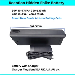 Reention Rhino Ebike Battery 48v 10Ah 10.4Ah 14Ah 36V 10.4Ah 17.5Ah for Ride 1Up 700 Himo C26 Max Jeep ULM 7000 Bike Battery