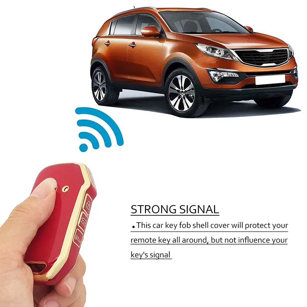 Remote Key Smart 5 Button Tpu Car Key Case Cover for Kia Telluride Telluride SX 2021 Sportage R 2022 K5 GT Line 2021 Seltos 2020