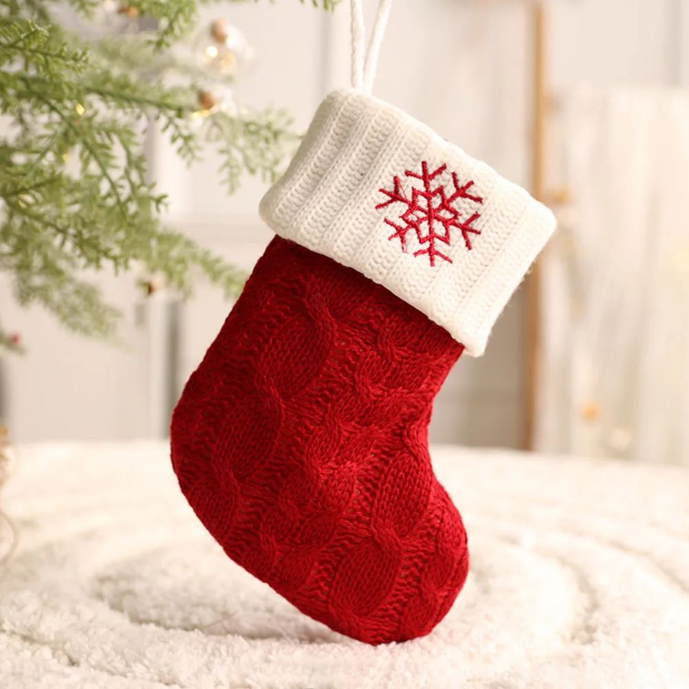 

Christmas Stockings Decorations Gift Bag Ornaments Decorate Xmas Sock Cotton DIY