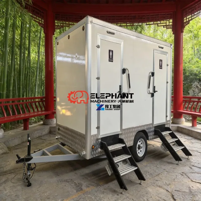 Premium Elegant Hall Style Mobile Portable Toilet Fully Equipped Luxury Sanitary Cabin Weatherproof Outdoor Washroom