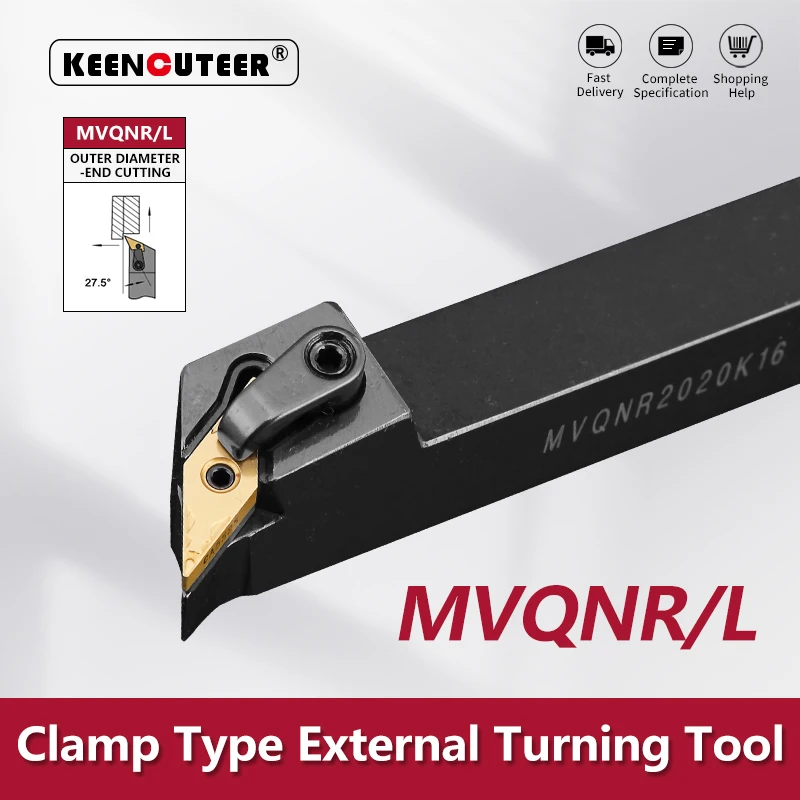 MVQNL1616 MVQNR2020 MVQNR2525 MVQNR3232 External Turning Tool MVQNR MVQNL Lathe Bar Turning Holder CNC Cutting Tool Cutter Bar