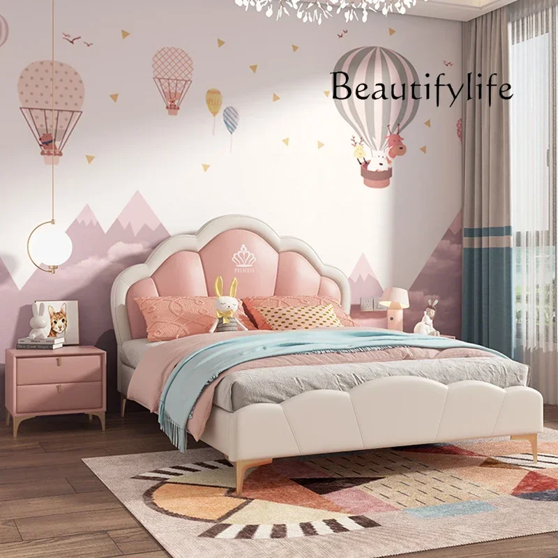 Cc تصميم بسيط فردي سرير أطفال الأميرة الحديثة كاماس الرضع الأثاث ديكور المنزل الطبيعي سرير أطفال السلامة الخشبية