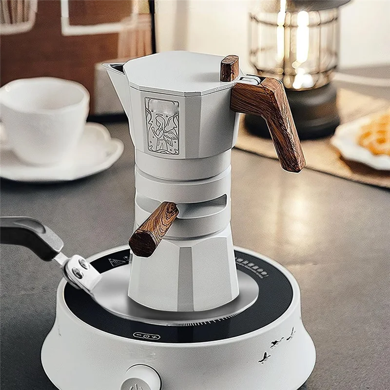 لوحة محول الموقد التعريفي، لوحة محول الحث من الفولاذ المقاوم للصدأ مع مقبض معزول للزجاج وMoka Potsa83x