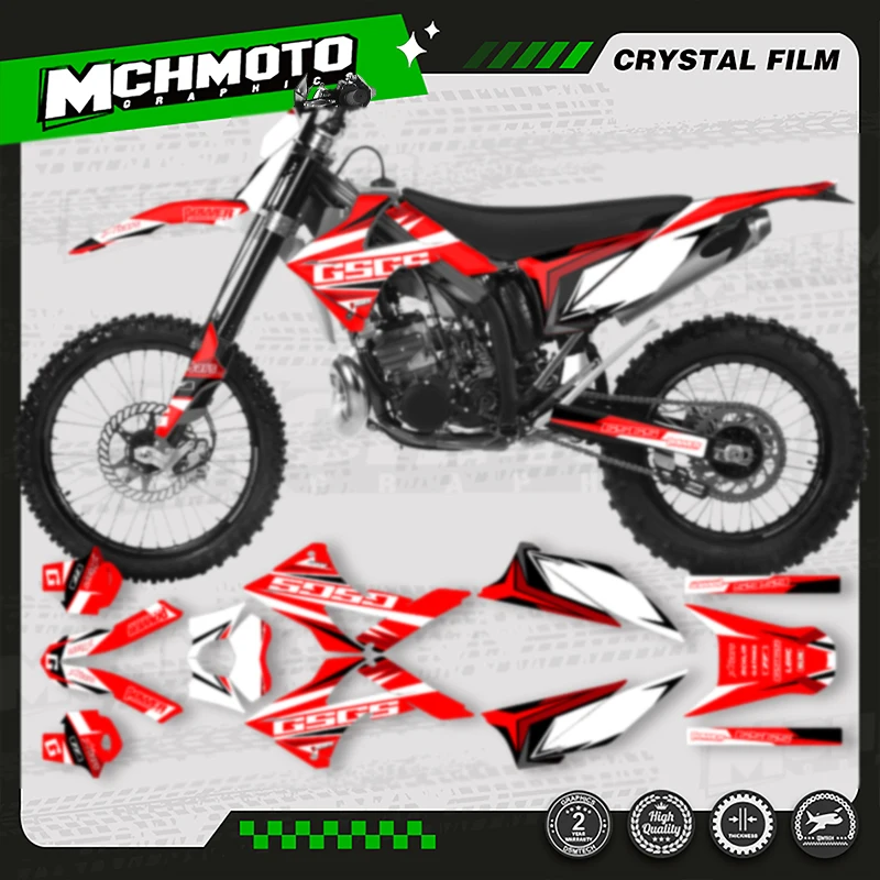 

MCHMFG для GASGAS 2010 2011 EC MC 200 250 300 350 пользовательские графические фоны наклейки для 3M комплект наклеек 001