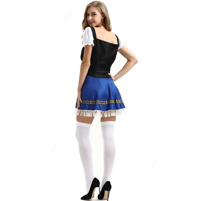 Vestido de Oktoberfest para mujer, traje de sirvienta para servir a la camarera del Oktoberfest, vestido elegante de fiesta para chica, cerveza bávara