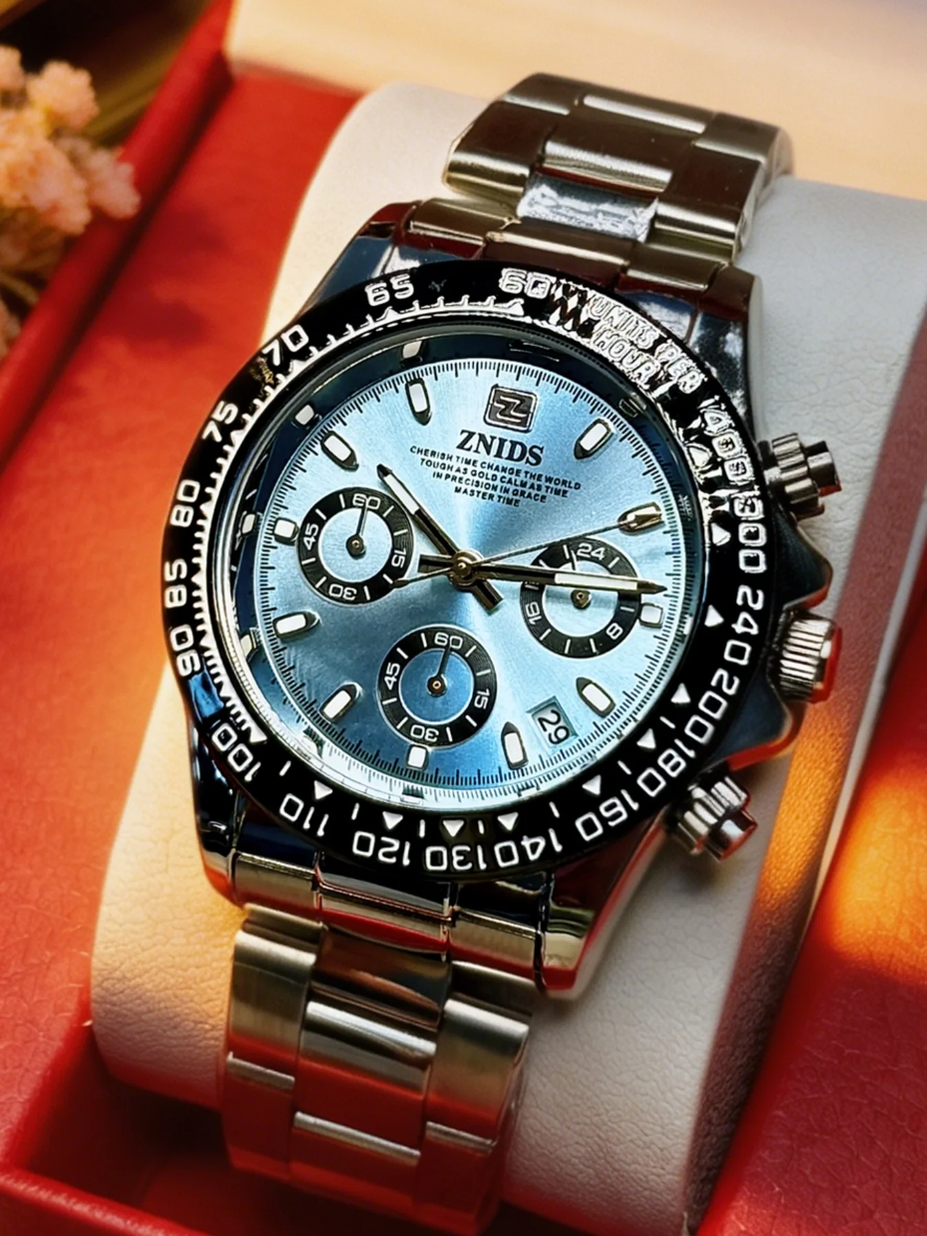 

Punk-Style Men's Multifunctional Quartz Watch, Waterproof Luminous Calendar Steel Band Men's Watch, Luxurious Business Casual Versatile Personality Watch, Men's Light Luxury Versatile Trendy Watch