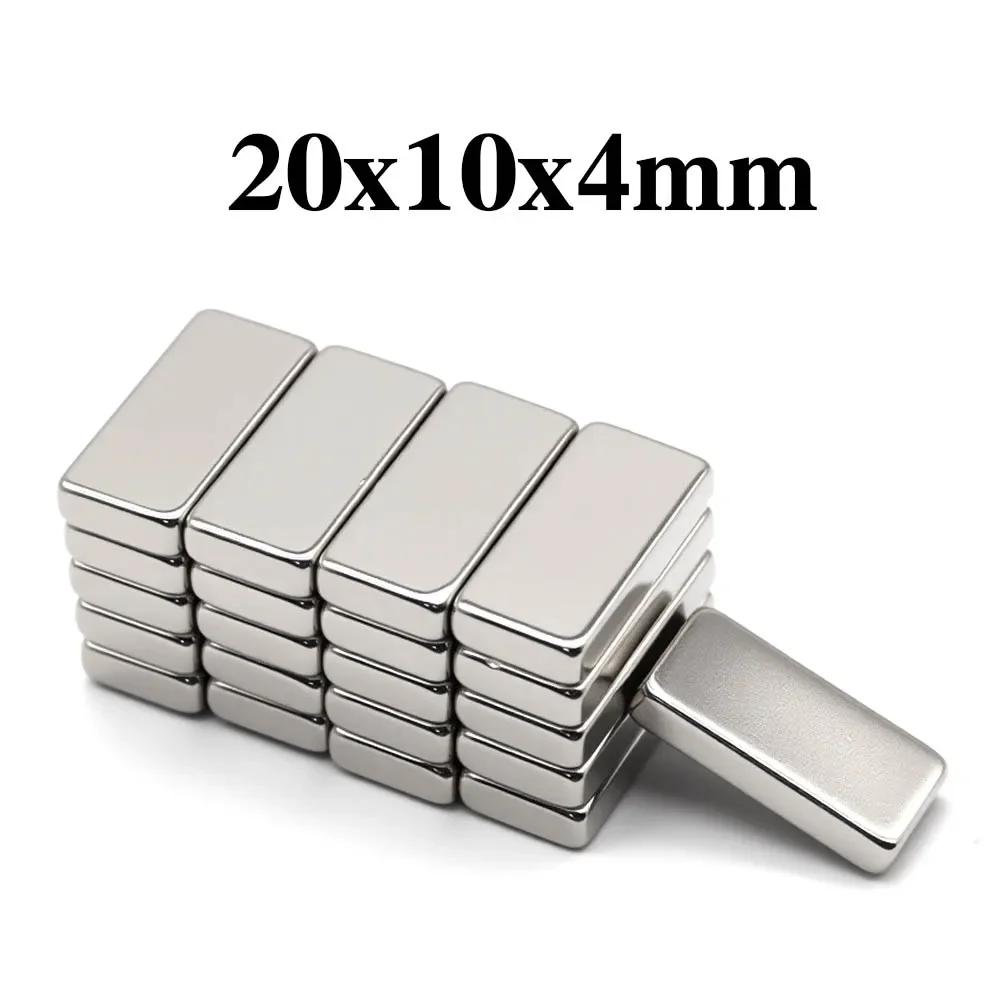 20x10x4mm Super Powerful Block Magnet Neodymium Magnet NdfeB N35 Strong Permanent Magnetic imanes Refrigerator Magnet