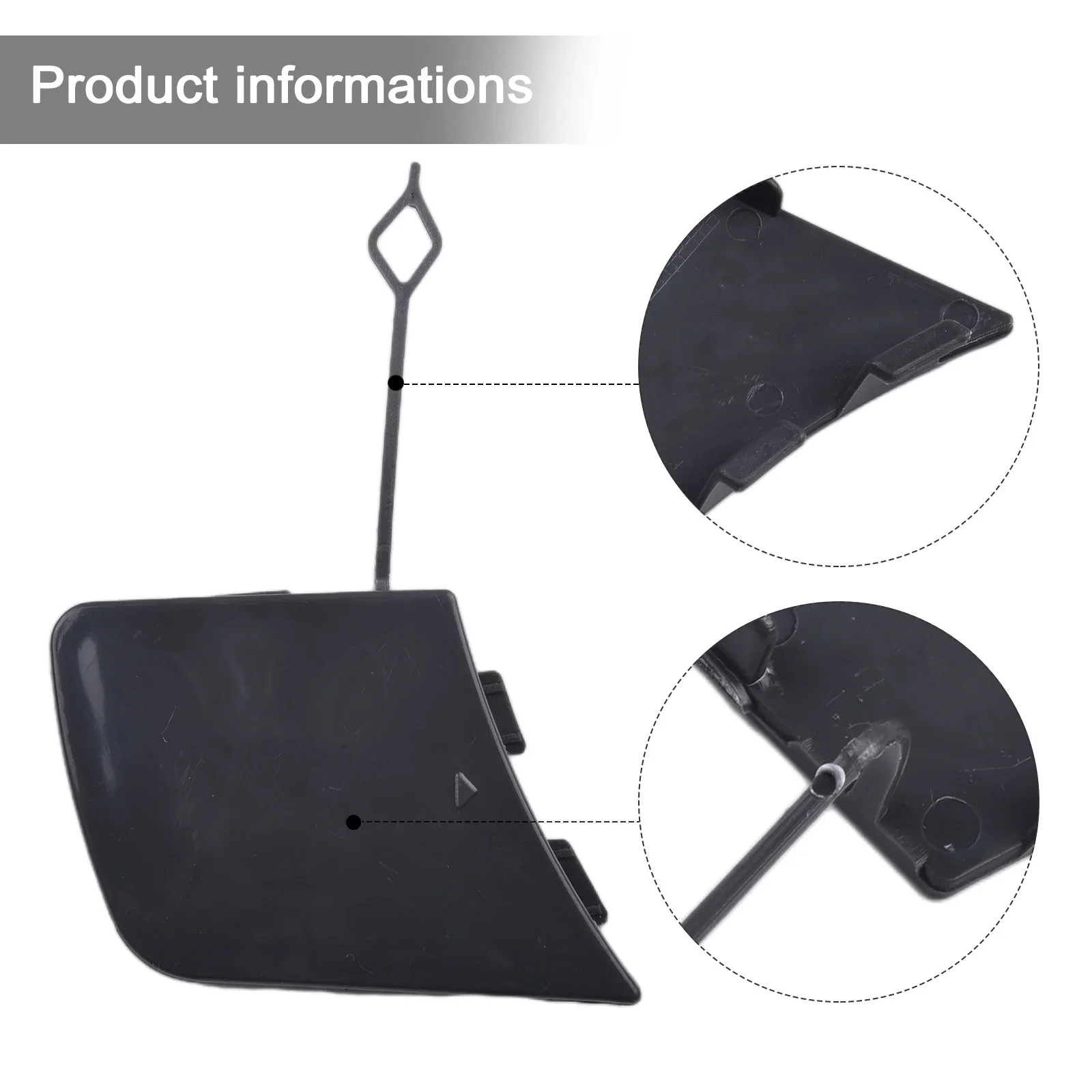 Car Accessories Tow Hook Cover Cap 1Pc 51117345034 Black FrontBumper Tow Hook Cover Cap Unpainted Car Practical