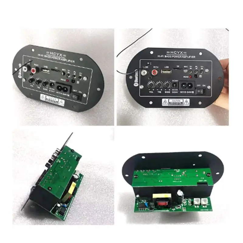 Stable-Amplifier Board With Optical Audio Bluetooth AMP USB TF Player Audio For Home Car (EU Plug)