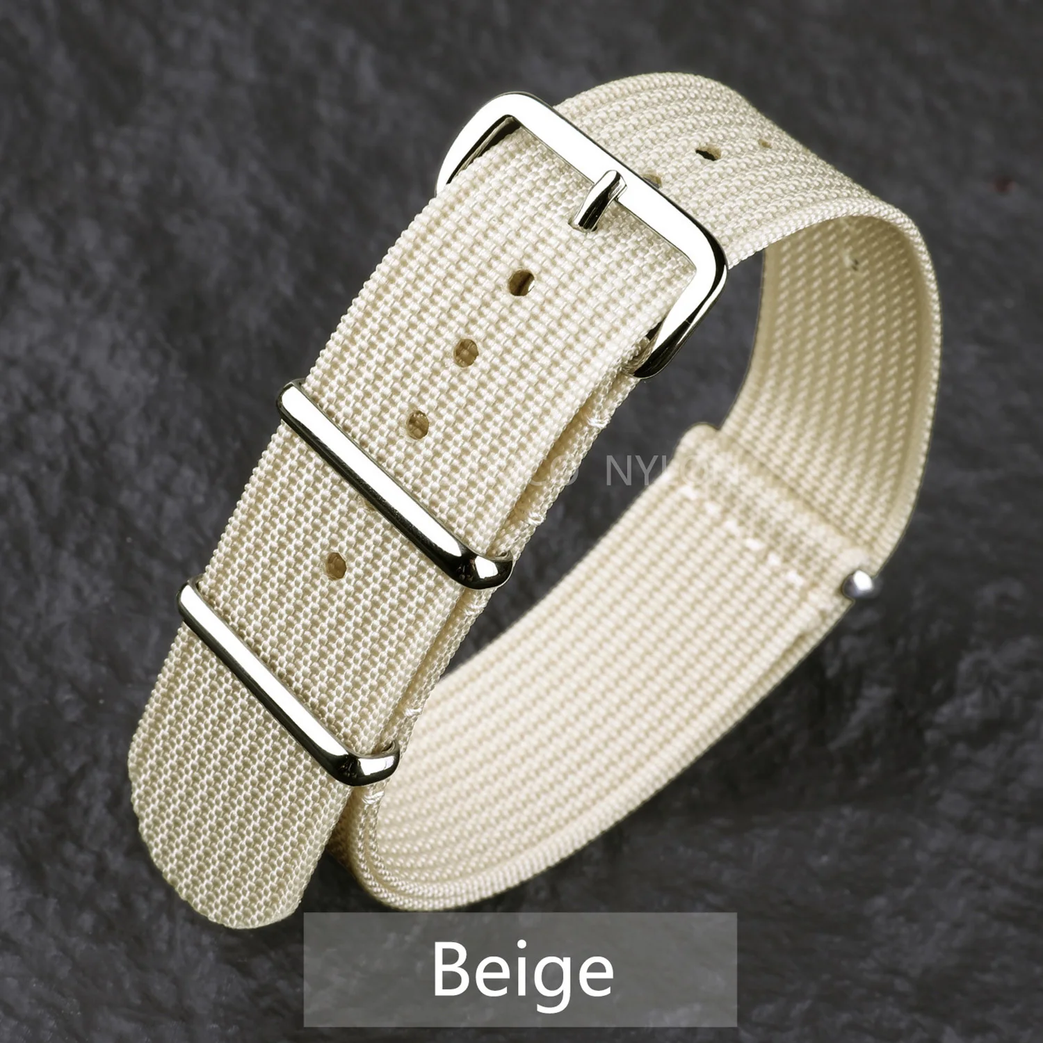 Geripptes Nylon-Uhrenarmband, 18 mm, 20 mm, 22 mm, bequeme Uhrenarmbänder, Schlaufe, militärisch, waschbar, für Herren-Uhrenarmbänder – Detail 23