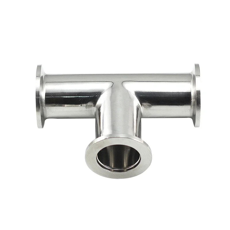 ISO Tee 3-way T type Adapter All Ends KF16 KF25 KF40 KF50 Flange Vacuum Fitting Pipe Tube SS304 Stainless Steel 304