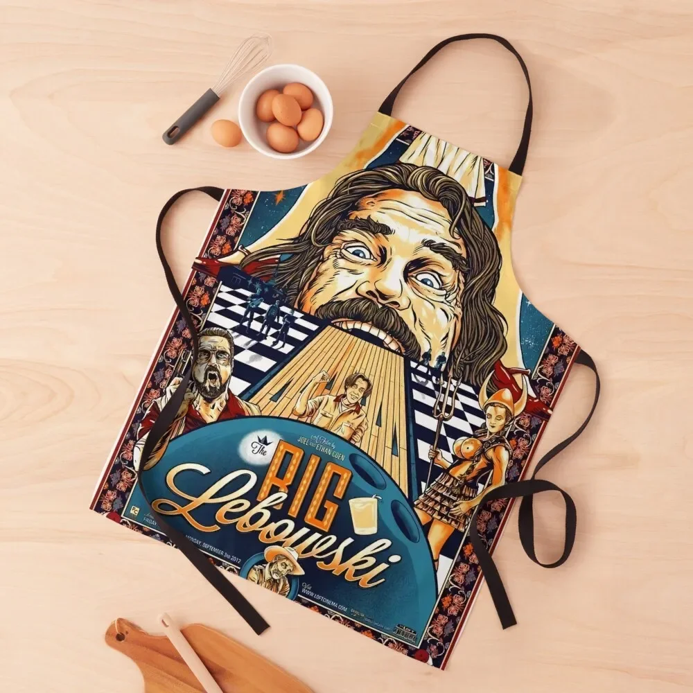 

THE BIG LEBOWSKI THE DUDE GIANT PICTURE ART PRINT POSTER Apron cookings for women Chef Uniform For Men men's barbecue Apron