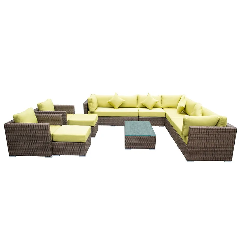 Popular Hotel Outdoor Furniture Garden Rattan Wicker Sofa Set