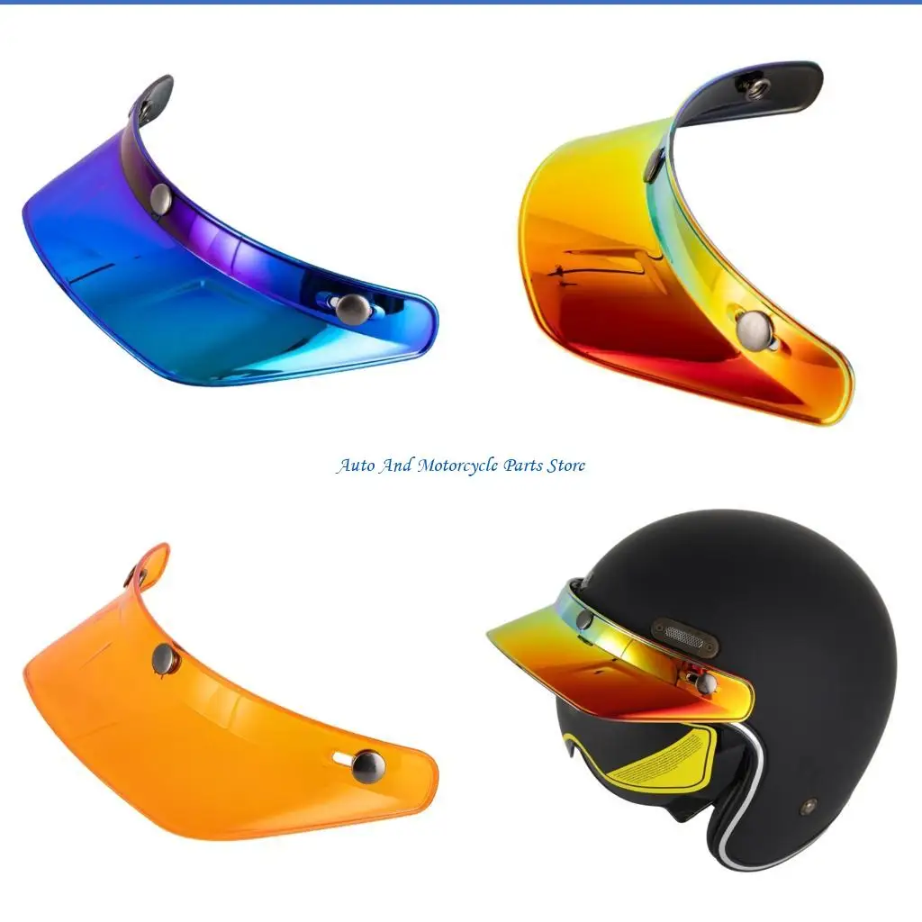 P9FD Detachable Helmet Brim With Triple System Fits Most Motorcycle Bike Models