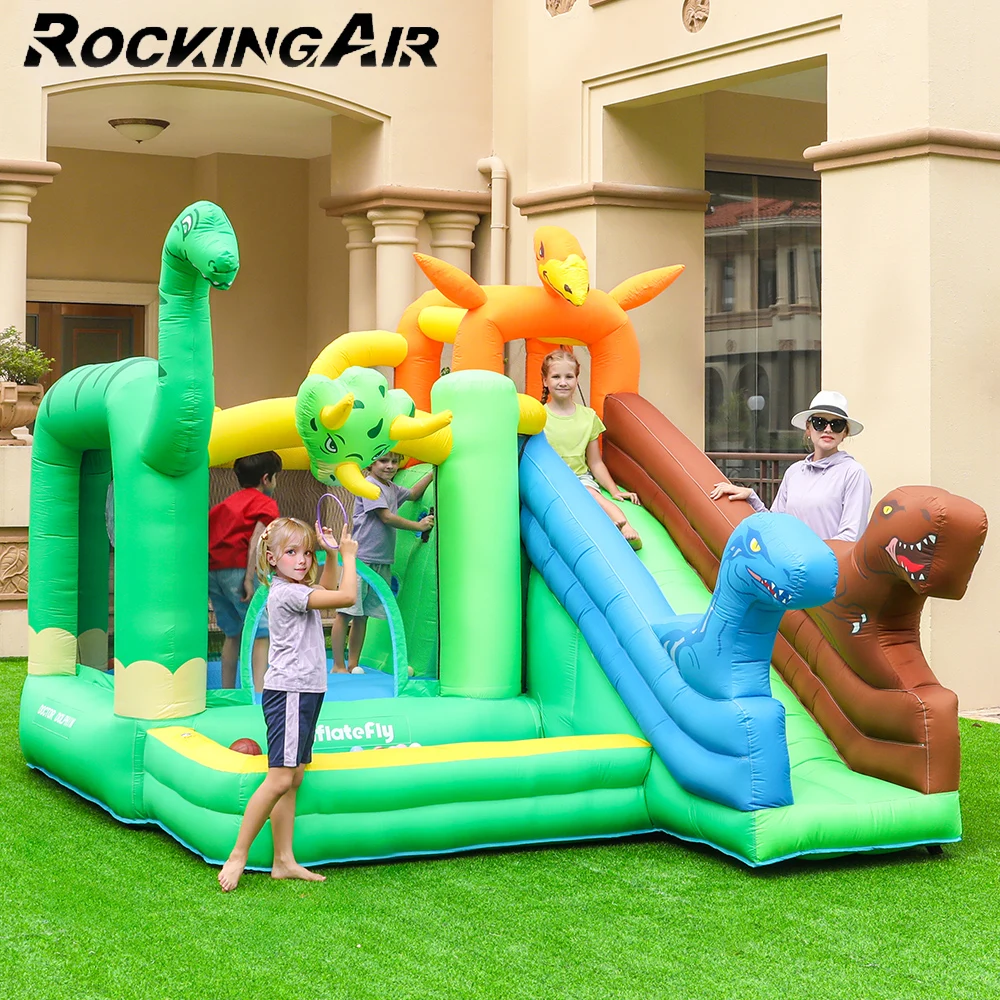 New Design Dinosaur Paradise Home Party Inflatable Home Use Kids Party Jumping Castle Bounce House With Slide