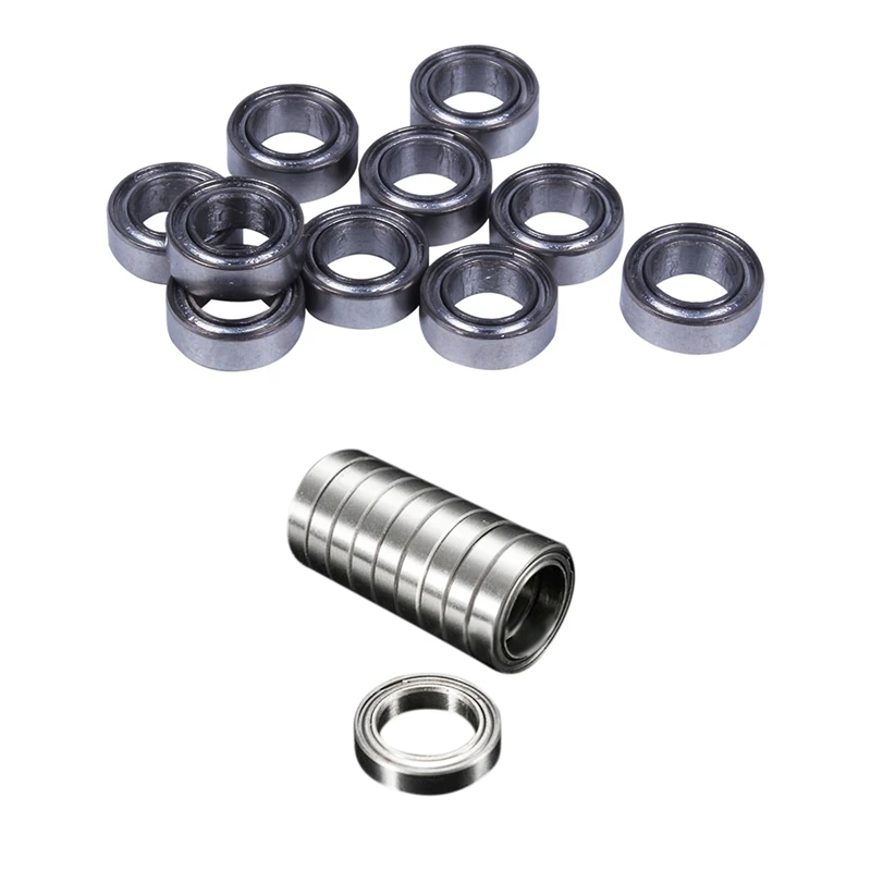 20 Pcs Miniature Sealed Metal Shielded Metric Radial Ball Bearing :10 Pcs Size: MR74-ZZ 4X7X2.5Mm &10 Pcs Model: 6701 ZZ 12X18X4