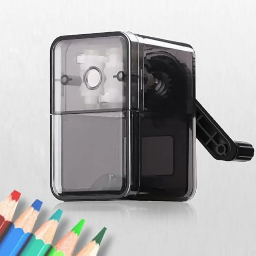 Manual Pencil Sharpener with Five Gears Adjustable Pencil Nib and Stronger Helical Blade for Precise Sharpening of No.2 Pencils