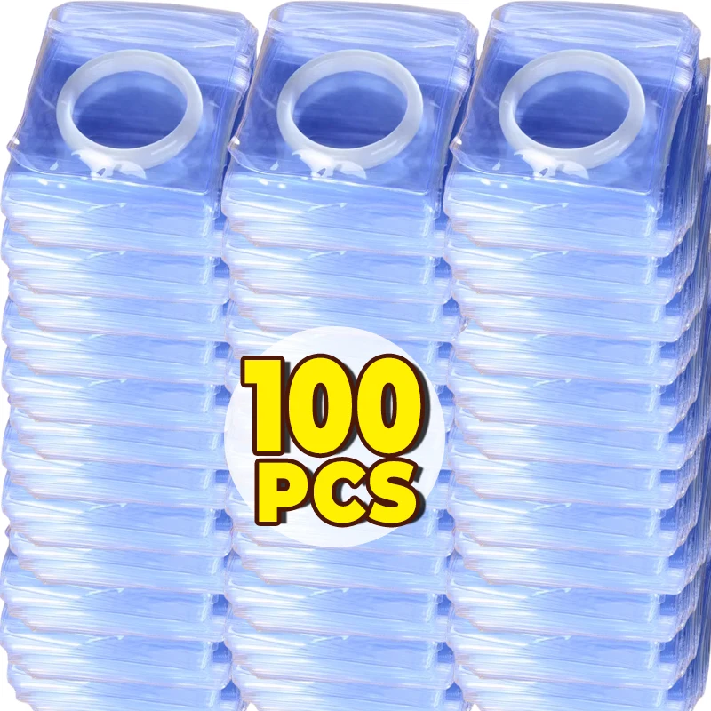 

10/100pcs Transparent PVC Jewelry Pouches Zip Storage Bag for Earring Necklace Jewelry Anti-Oxidation Display Packaging Bags