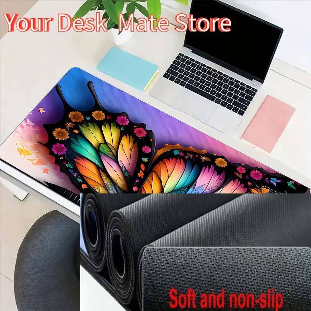1pc Dreamy Butterfly Large Mouse Pad computer mat Desk Mat keyboard mat Office Gaming Table Mat